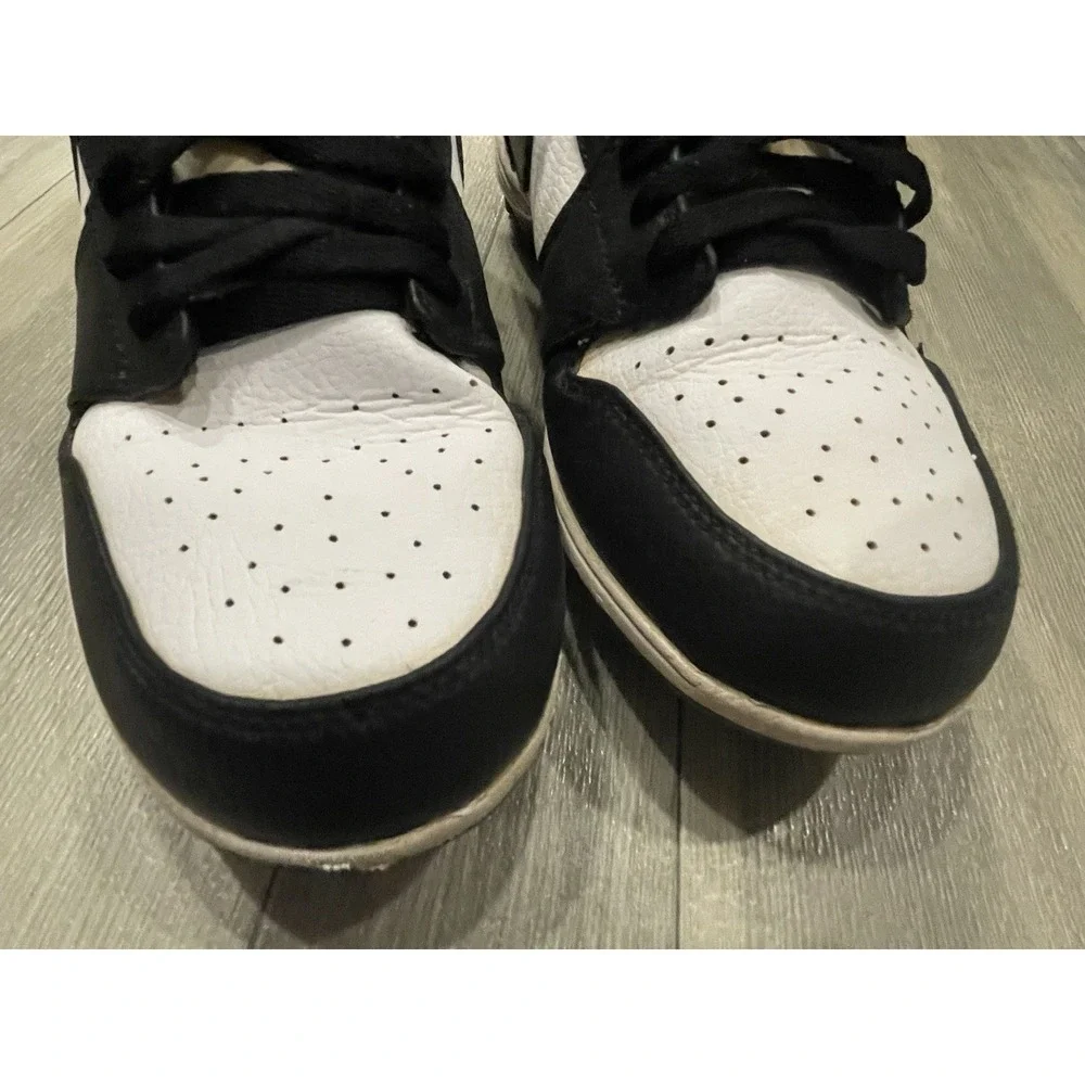 Air Jordan 1 Mid TD Panda Football Cleats Shoes Mens 7 US Black/White